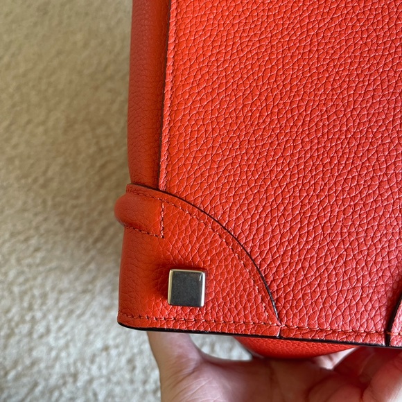 Celine Drummed Calfskin Micro Luggage Vermillion - Picture 6 of 13